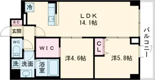 KDXレジデンス上板橋【4階】の間取り