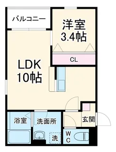 LECOCON四日市Ⅷ【1階】の間取り