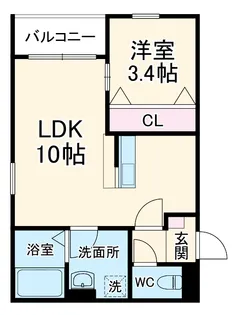 LECOCON四日市Ⅷ【2階】の間取り