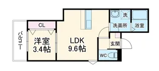 LECOCON四日市Ⅸ【1階】の間取り