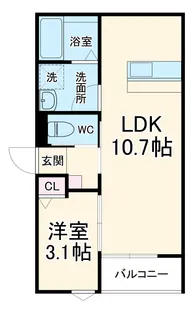 LECOCON四日市Ⅸ【2階】の間取り