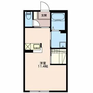 メゾン鬼越【1階】の間取り