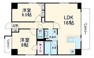 タムズコンフォート【11階】の間取り