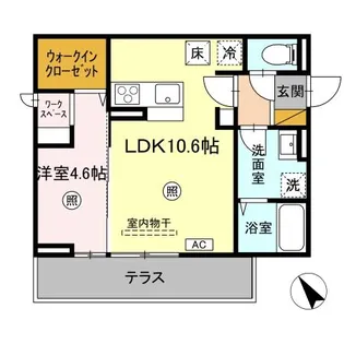 エルブ・バレ【1階】の間取り