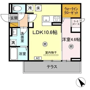 エルブ・バレ【1階】の間取り