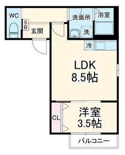 カーサ・マミール【2階】の間取り