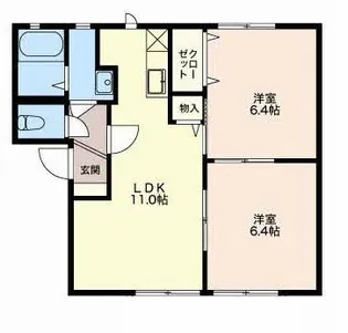 フローラルヒルズD【1階】の間取り