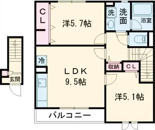マグノリア【2階】の間取り