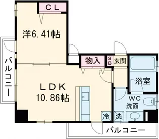 CITY SPIRE 上池台【5階】の間取り