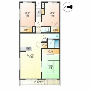 コーポ青木【2階】の間取り