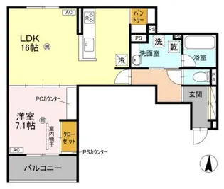 D-residence中桜塚【3階】の間取り