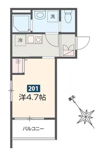 MELLAS京成稲毛【2階】の間取り