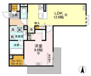 D-residence中桜塚【1階】の間取り