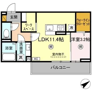 ラピス・ブルー【2階】の間取り