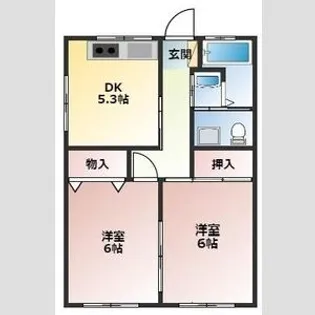 スマイルコーポQ【3階】の間取り