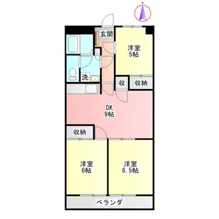 M・アリージェンス【302号室】の間取り