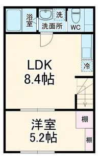 モンターニュ薬園台【2階】の間取り