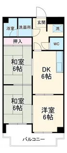 鹿乗グリーンハイツ【206号室】の間取り