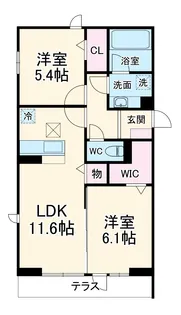 ハイネス妙典【103号室】の間取り