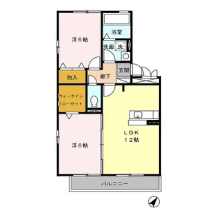 セジュールM B【2階】の間取り