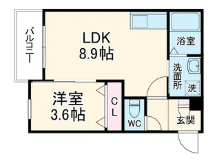ジーメゾン名古屋松下イエシア【1階】の間取り