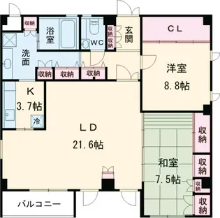 フォンテーヌ駒沢【3階】の間取り