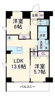 プレイズシード浄心【15階】の間取り