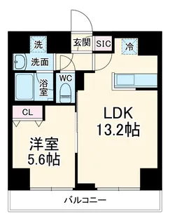 RELUXIA伊勢佐木長者町【8階】の間取り