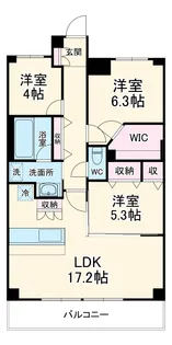 クラウドクレスト栄町【703号室】の間取り