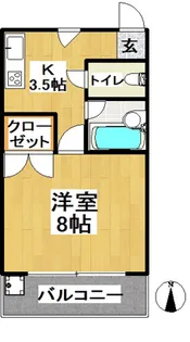 ハイツ華山【203号室】の間取り