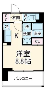ザ・パークハビオ行徳駅前【4階】の間取り
