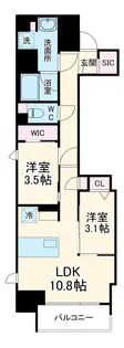 アーバネックス堺筋本町【1404号室】の間取り