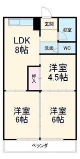 第3神野ハイツ【2階】の間取り