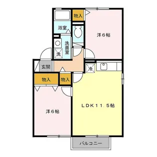 グレイススクエア A【2階】の間取り