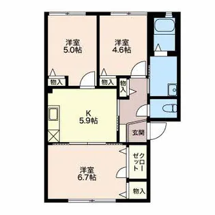 K・ハイツ【103号室】の間取り