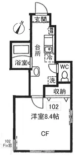 コンフォール千駄木【1階】の間取り