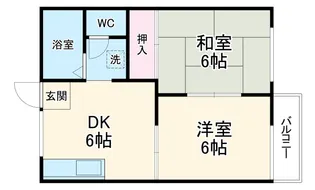 サンシャイン石田【1階】の間取り