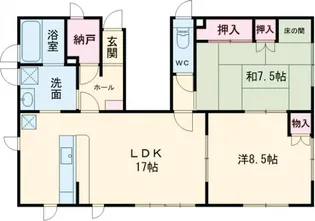 西片倉タウンハウス【1号室】の間取り
