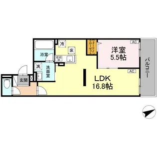 DーRESIDENCE稲城【1階】の間取り