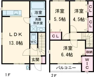 Twin Terrace笠原【103号室】の間取り