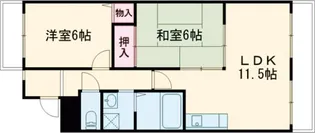 スカイロード吉祥院【403号室】の間取り