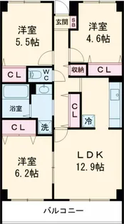 目黒本町マンション【4階】の間取り
