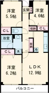 目黒本町マンション【4階】の間取り