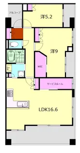 サーパスシティ小田原【5階】の間取り
