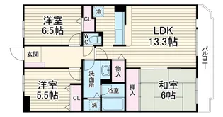 ロイヤルヒルズ高砂【5階】の間取り