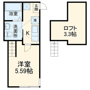 スカイビュー桜ヶ丘【104号室】の間取り