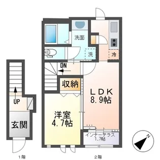 メゾンフォレストⅢ【205号室】の間取り