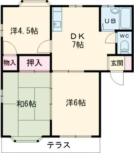 ガーデンヒルB棟【102号室】の間取り