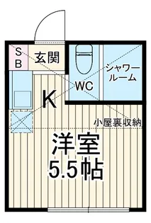 ユナイト本牧カンパリ・ペリエ【1階】の間取り