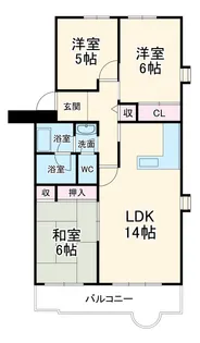 鷲崎ルミエールコート【3階】の間取り